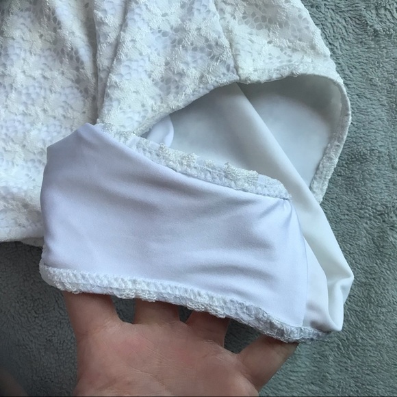 Cupshe White Floral Lace One-Piece Swimsuit Bridal - Picture 8 of 15